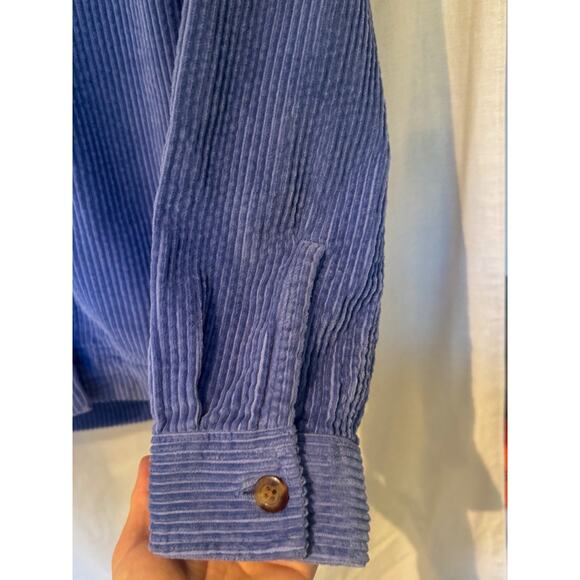 L.L. Bean Women's Comfort Corduroy Relaxed Shirt Embroidered Cat Larkspur XS - Picture 5 of 7
